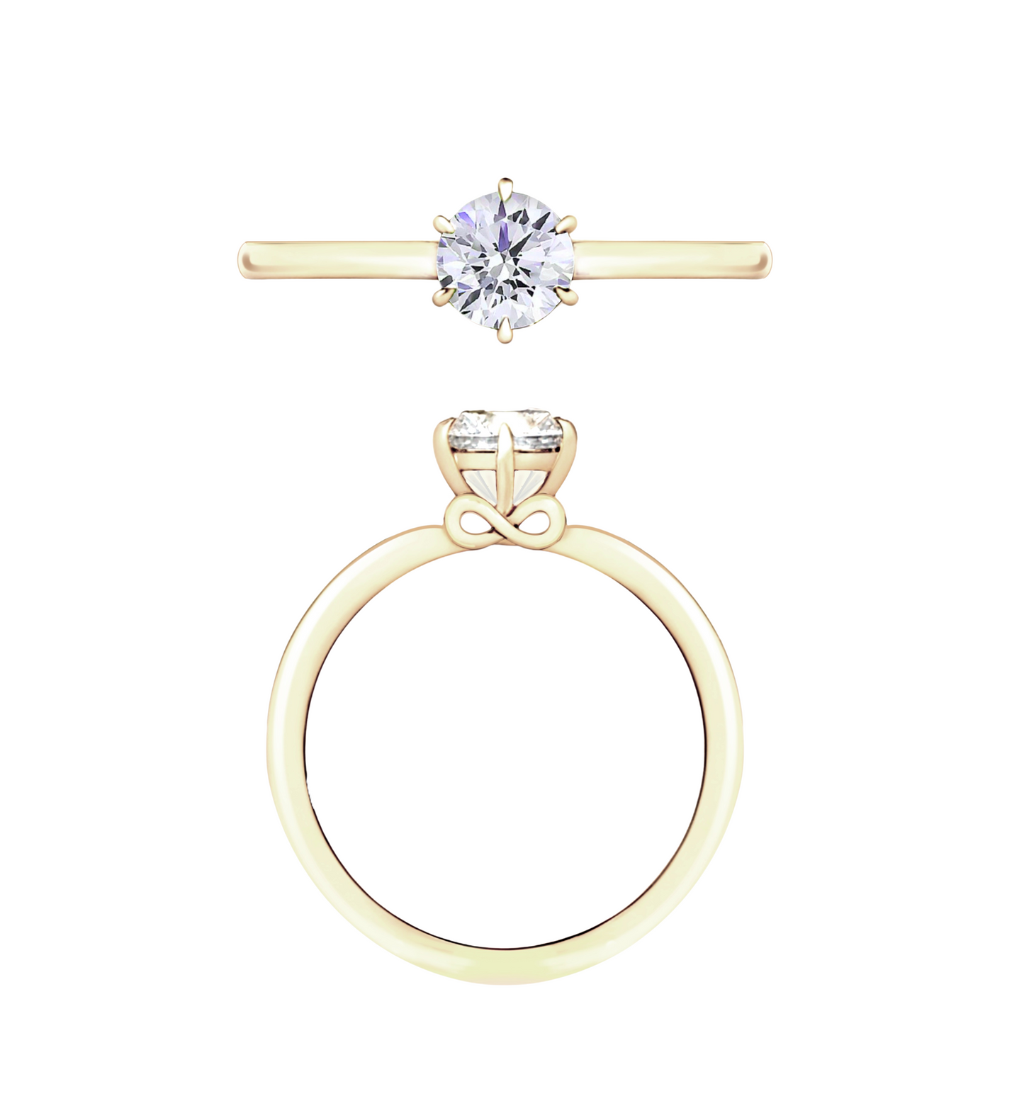 VinWang 0.5CT Diamond Engagement Ring V002